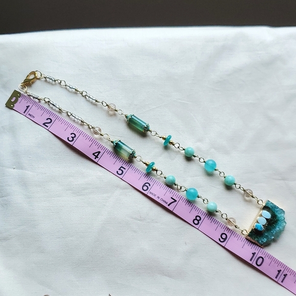 Handmade Agate, turquoise and Amazonite Necklace - Picture 10 of 10